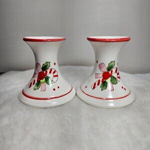 Vintage Ron Gordon Designs 2 Candleholders JAPAN Lightweight Ceramic Glazed